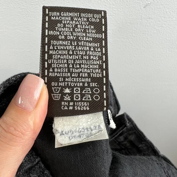 7 For All Mankind 7FAM Skinny Jacquard Jeans Black/Gray Low Rise Floral Print 29 - Picture 6 of 6